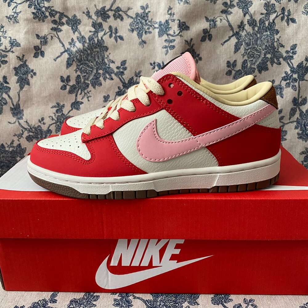 Nike Dunk Low Sail And Sport Red Anti Slip Sneakers